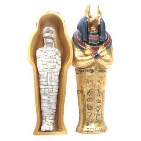 Sarcófago de Anubis con Momia mediano